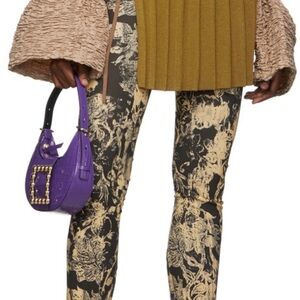 Les Petits Joueurs Croc-Embossed Purple Bag